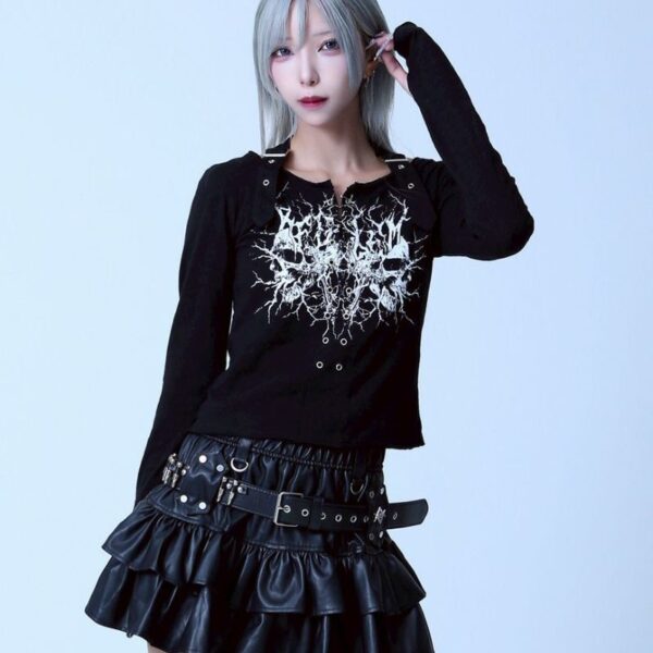 Halter Neck Long Sleeve Top