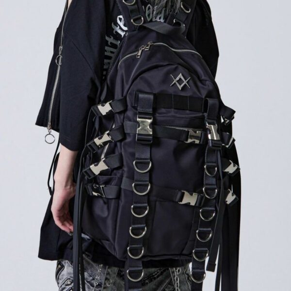 D-Ring Belt Flap Backpack