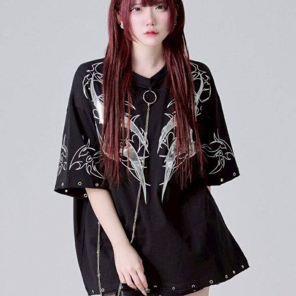 Chain Appliqué Short Sleeve T-Shirt