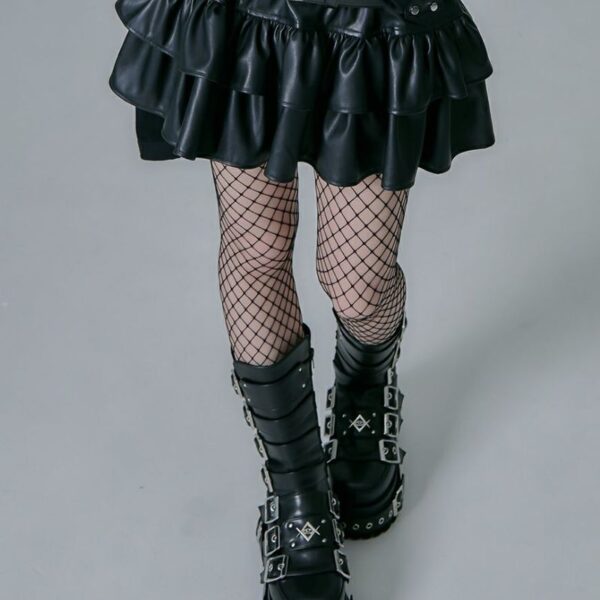 Ruffle Skirt with Bullet Belt