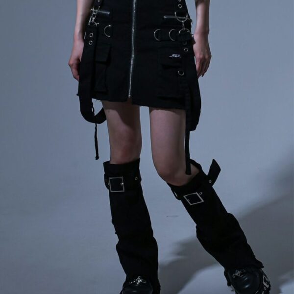 Stretch Bondage Skirt with Leg Cover