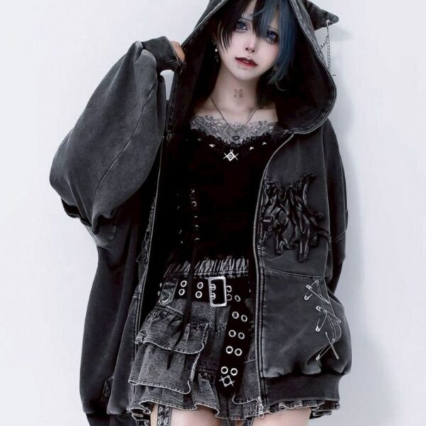 Cat Ear Zip-Up Hoodie