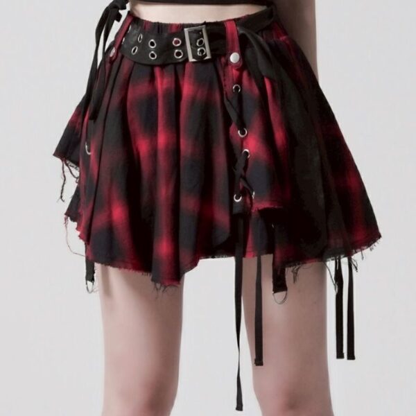 Belted Random Layer Skirt