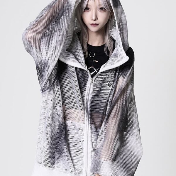 Spray Mesh Double-zip Hoodie - Reflem