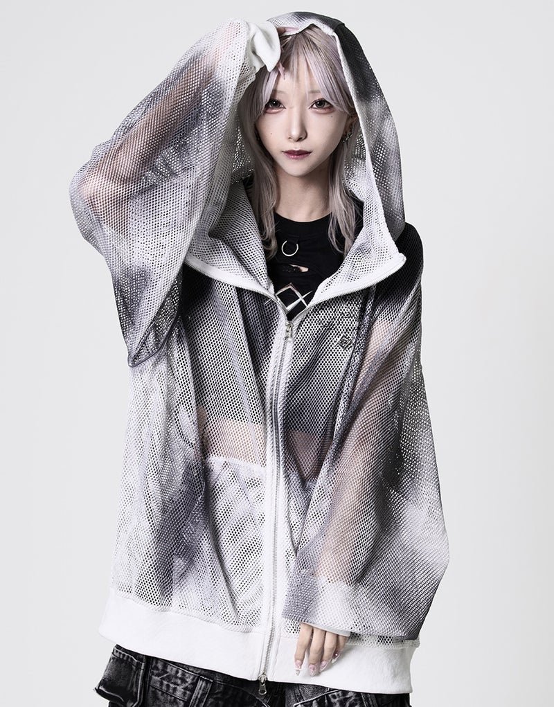 Spray Mesh Double-zip Hoodie - Reflem